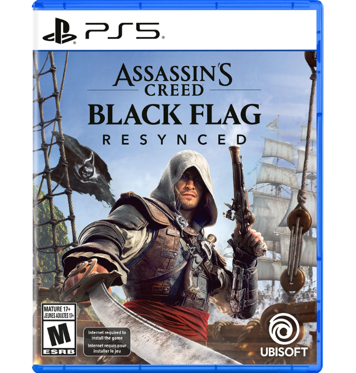 Assassin's Creed Black Flag ressincronizado físico do PS5