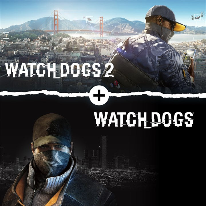 Pacote de edições padrão Watch Dogs 1 + Watch Dogs 2 Xbox